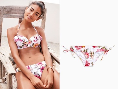 NEXT STRÓJ KĄPIELOWY BIKINI W KWIATY DÓŁ 40