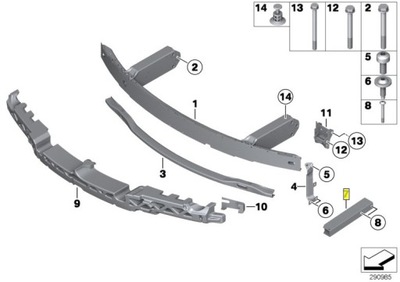 Bmw зона деформації ліва f12 f13 f06 фото №1