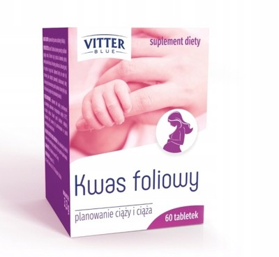 VITTER BLUE Kwas Foliowy, 60 tabletek