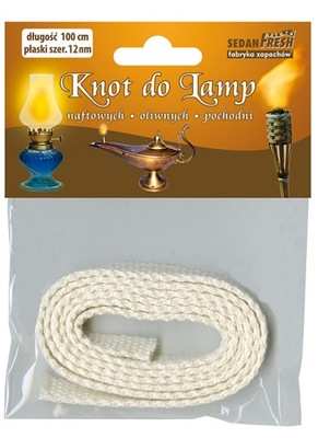 Knot płaski do lampy naftowej i pochodni 12 mm