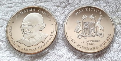 MAURITIUS 100 RUPEES 2001 M. GANDHI KOPIA /1-0166