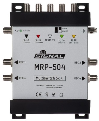 MRP-504 Multiswitch Signal 5/4 z pasywnym torem TV