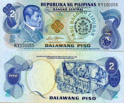 # FILIPINY - 2 PESOS -1981- P-166A - UNC Jan Paweł