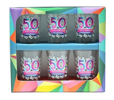 zestaw 6 kieliszków prezent na 50 urodziny kieliszki