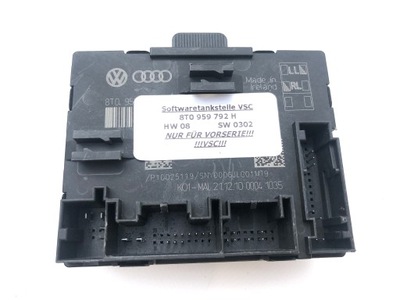 БЛОК УПРАВЛЕНИЯ МОДУЛЬ ДВЕРЬ 8T0959792H AUDI A4 B8 8K