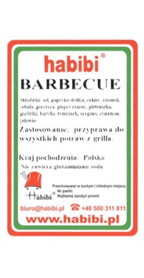 habibi PRZYPRAWA BARBECUE 125g