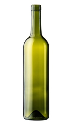 butelka na wino oliwkowa 0,75 Bordeaux na korek