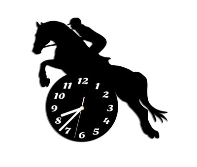 duży zegar ścienny koniem koń konie cichy NOWOŚĆ