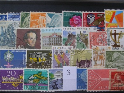 Szwajcaria - zestaw znaczków stemplowanych nr 3
