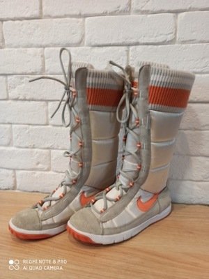 DAMSKIE SREBRNE ŚNIEGOWCE NIKE WINTER HI R 37,5