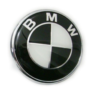 LOGOTIPO AL CAPO BMW 82MM E32 E38 E46 E6 NEGRAS  