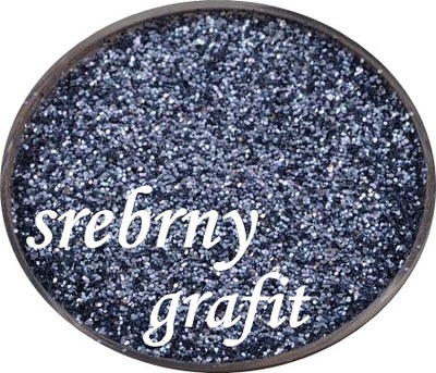 BROKAT SREBRNY -GRAFIT 100g DEKORACYJNY DO FARB