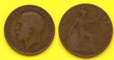 Wielka Brytania 1 Penny 1913 r.