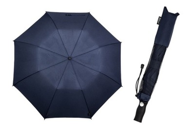 Automatyczny granatowy parasol męski XXL b. mocny