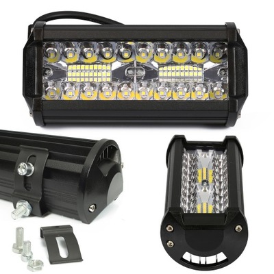 DIODO LUMINOSO LED 120W HALÓGENO ANTINIEBLA FARO EN FUNCIONAMIENTO 12V 24V  