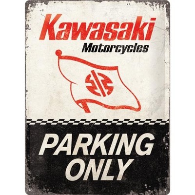 NOSTALGIC-ART plakat 30x40cm Kawasaki Parking Only 