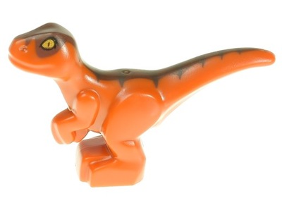 LEGO Dinozaur Raptor 37829pb01 pomarańczowy ciemny