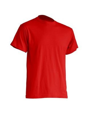 Czerwona koszulka T-shirt męski podkoszulka S JHK
