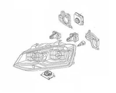 VW GOLF SPORTSVAN IZQUIERDO BIXENON DIODO LUMINOSO LED BUEN ESTADO DESNUDA  