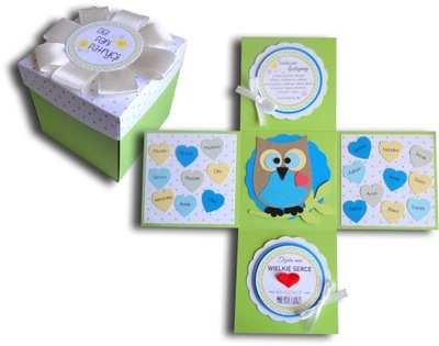 Prezent dla nauczyciela EXPLODING BOX seledyn