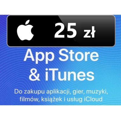 App Store iTunes 25 zł Doładowanie Apple, iPhone