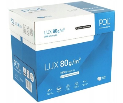 Papier biurowy ksero Pollux format A4 80g 500 ark.