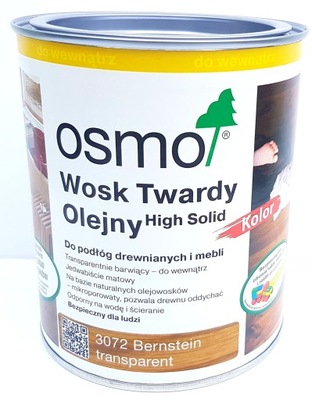 Osmo 3072 WOSK TWARDY OLEJNY KOLOR 0,125l BURSZTYN