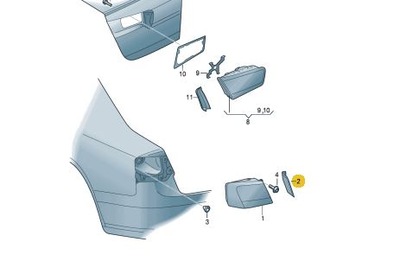 AUDI OE 4G5853268 ЗАЩИТА TYLNIEJ ФОНАРИ ПРАВОЕ