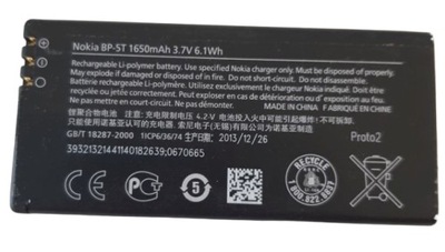 NOWA ORYGINALNA BATERIA NOKIA BP-5T LUMIA 820