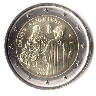 2 euro okolicznościowe Włochy 2015 Dante