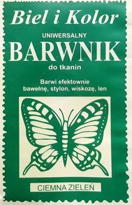 Barwnik do tkanin farba CIEMNA ZIELEŃ