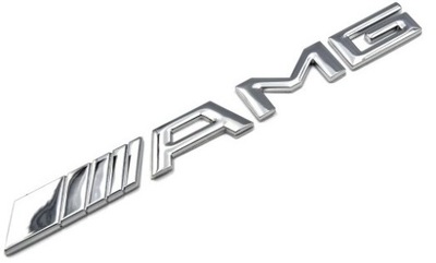 Emblemat znaczek napis AMG Mercedes chrom Wnętrza