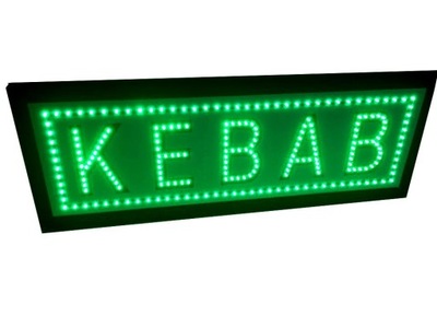 Reklama diodowa KEBAB 70x25 cm zewnętrzna neon