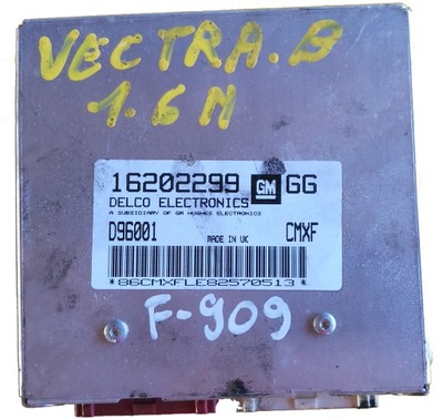 Ecu opel vectra 1.6 16202299 gg фото №1