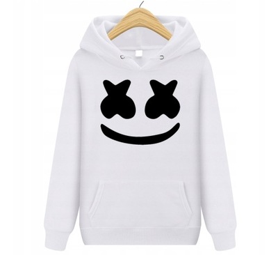 BLUZA MARSHMELLO z kapturem KANGURKA BIAŁA 110 3/4