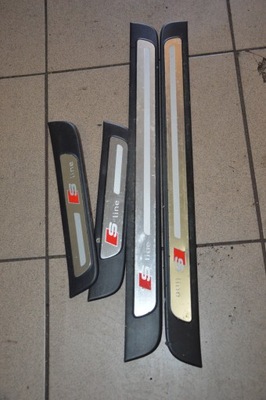 Audi a4 b8 sedan накладки пороговые s line фото №1