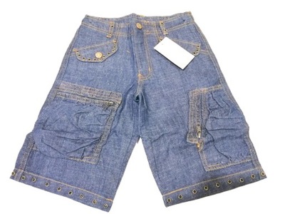 Spodnie dziewczęce Krótkie Brokat Jeans R 152