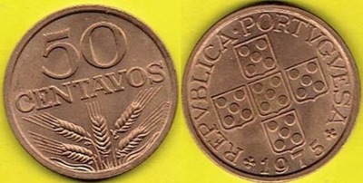 PORTUGALIA 50 Centavos 1975 r.