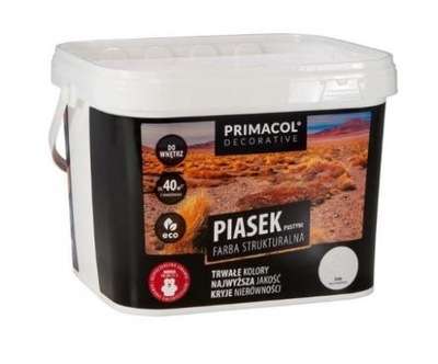 PRIMACOL FARBA STRUKTURALNA PIASEK PUSTYNI BIAŁA 10L