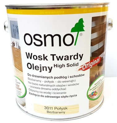 Osmo 3011 WOSK TWARDY OLEJNY 0,75l Połysk