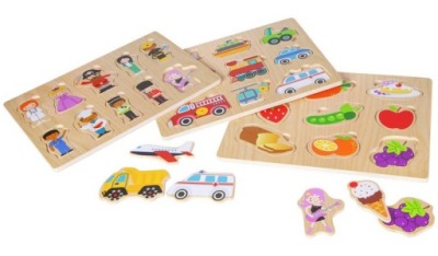 Klocki drewniane 3 pak 12m+