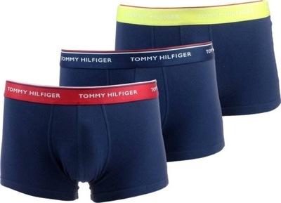 TOMMY HILFIGER bokserki 3 szt. ORYGINAŁ granat - M