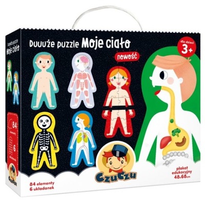 CZU CZU Duuuże Puzzle Moje Ciało 84 Elementy +3