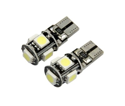 LUZ DIODO LUMINOSO LED 5 SMD 5050 W5W T10 POSTOJOWKA CANBUS  