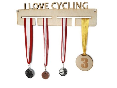 I LOVE CYCLING Wieszak na medale 38 cm medalówka