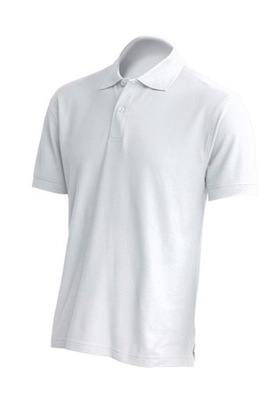 Koszulka polo 100% bawełna męska biała M
