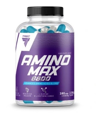 TREC AMINOMAX 6800 160 kap AMINOKWASY BCAA EAA