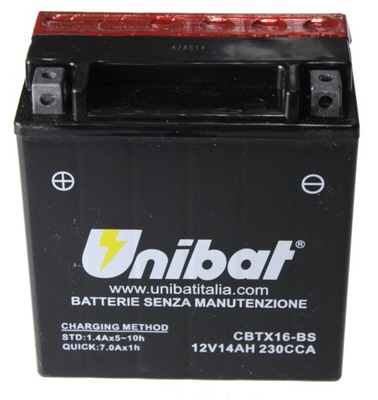 BATTERY UNIBAT CBTX16-BS VN 1700 VLR VZR TIGER  