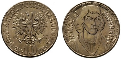 10 zł złotych 1967 MIKOŁAJ KOPERNIK mennicze st.1