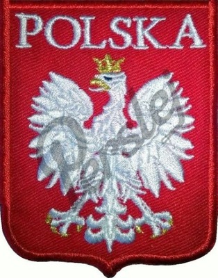 NASZYWKA GODŁO Polski 77x60mm Orzełek POLSKA